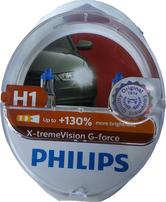 Philips Lămpi Autoturismului X-tremeVision G-Force +130% H1 Halogen 12V 55W 2buc