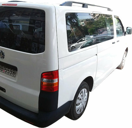 Omtec Aluminum Car Roof Bars 230cm for Volkswagen T5 for Cars with Factory Roof Bars Set with Roof Rack Legs Black