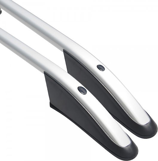 Omtec Aluminum Car Roof Bars for Citroen Jumpy 06-16 Set with Roof Rack Legs Silver