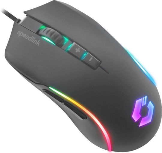 SpeedLink Zavos RGB Геймърска Мишка 6400 DPI Черен