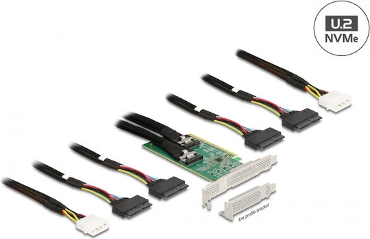 DeLock Placă PCIe cu 4 Porturi M.2