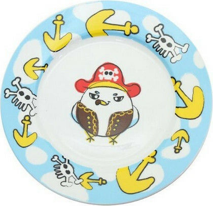 Cryspo Trio Feeding Set Pirates made of Porcelain Turquoise 5pcs