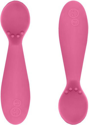Ezpz Feeding Set Tiny made of Silicone with Non-Slip Base Pink 3pcs for 4+ months