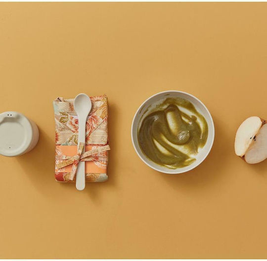 Ekobo Σετ Φαγητού Yummy Mini από Bamboo με Αντιολισθητική Βάση Λευκό 3τμχ