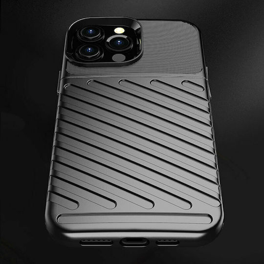 Powertech Back Cover Silicon Negru (iPhone 13 Pro Max)
