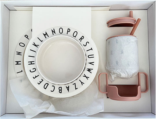 Design Letters Design Letters Baby- und Kinder-Essgeschirr Tritan Eat & Learn aus grünem Kunststoff 3er Set