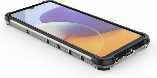 Hurtel Honeycomb Armor Back Cover Silicone Transparent (Galaxy A22 4G)