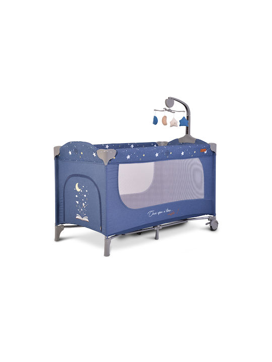 Cangaroo Once Upon A Time Playpen 2 Levels with Mattress Jeans 125x62cm