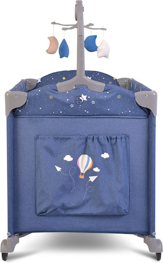 Cangaroo Once Upon A Time Παρκοκρέβατο 2 Επιπέδων με Στρώμα Jeans 125x62cm