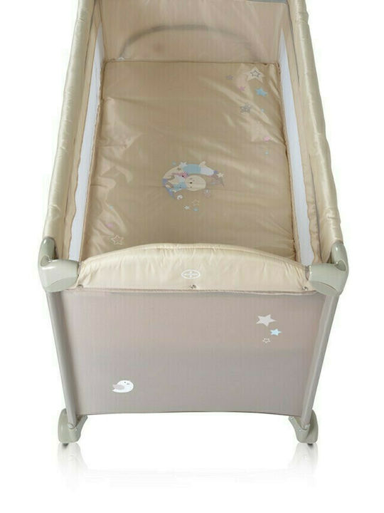 Moni Sleepy Playpen 2 Levels with Changing Table & Mattress Beige 120x60cm