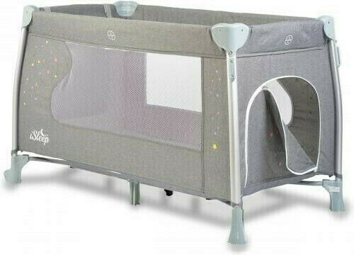 Cangaroo Isleep Playpen 2 Levels with Changing Table & Mattress Gray 120x60cm