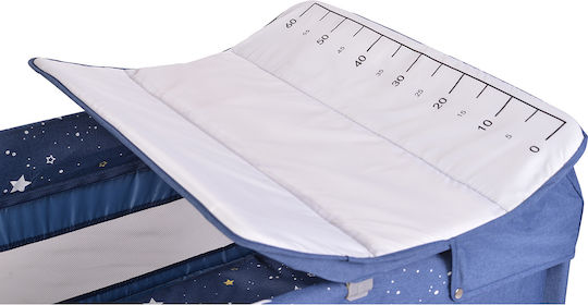 Cangaroo Once Upon A Time Loc de joacă 3 Nivele cu Schimbător & Saltea Blugi 125x62cm