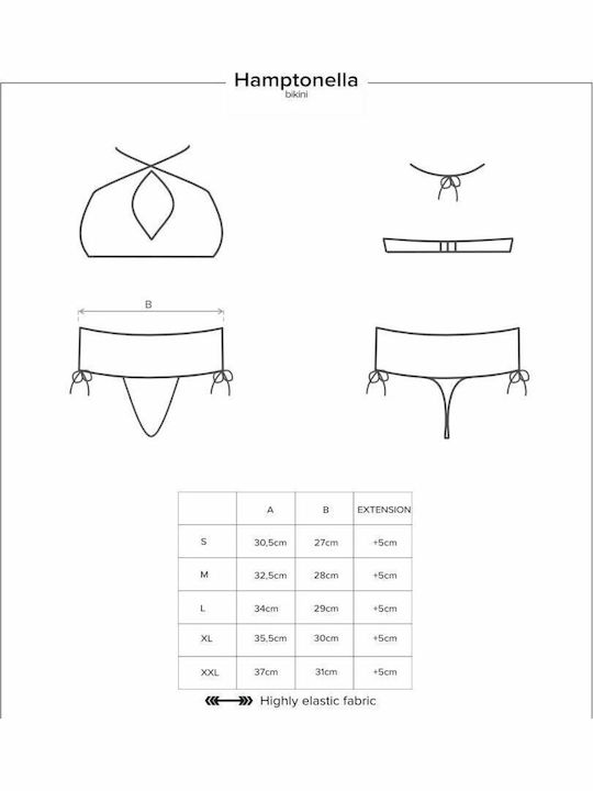 Hamptonella Set Bikini String Ψηλόμεσο Μπεζ
