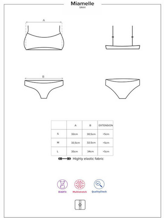 Miamelle Set Bikini Μπουστάκι Ψηλόμεσο Μαύρο