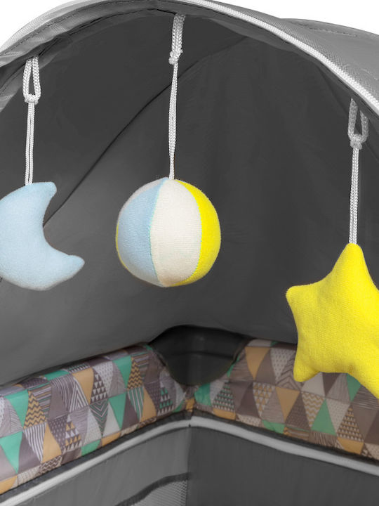 Lionelo Sven Plus Playpen 2 Levels with Changing Table & Mattress Yellow Scandi 127x65cm