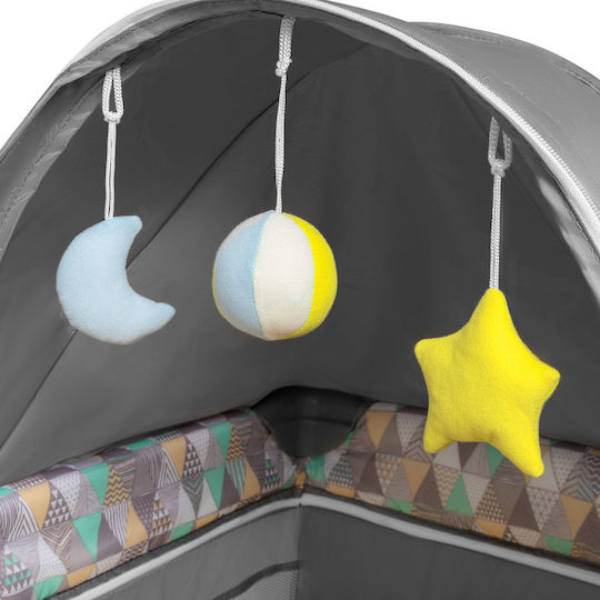 Lionelo Sven Plus Playpen 2 Levels with Changing Table & Mattress Yellow Scandi 127x65cm