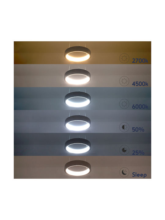 GloboStar Nemesis Κρεμαστό Φωτιστικό Λευκό LED 86x86εκ.
