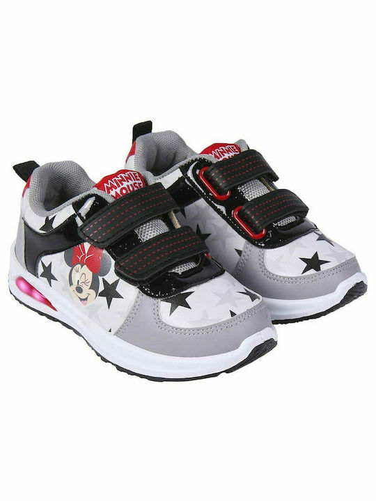 Minnie Mouse Kids Sneakers With Hoop & Loop Closure Multicolour