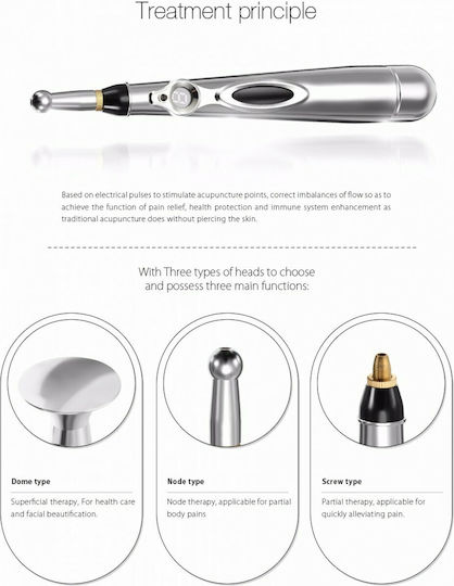 Electronic Meridian Acupuncture Pen Stift Massage Akupressur für die Hände Gray