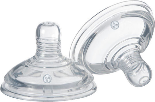Tommee Tippee Closer To Nature Silicone Baby Bottle Teats High Flow for 6+ months 2pcs