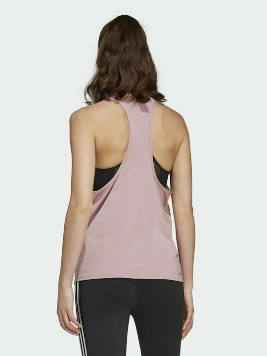 Adidas Trainicons Women's Athletic Blouse Sleeveless Magic Mauve/White