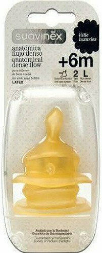 Suavinex Rubber Baby Bottle Teats for 6+ months 2pcs