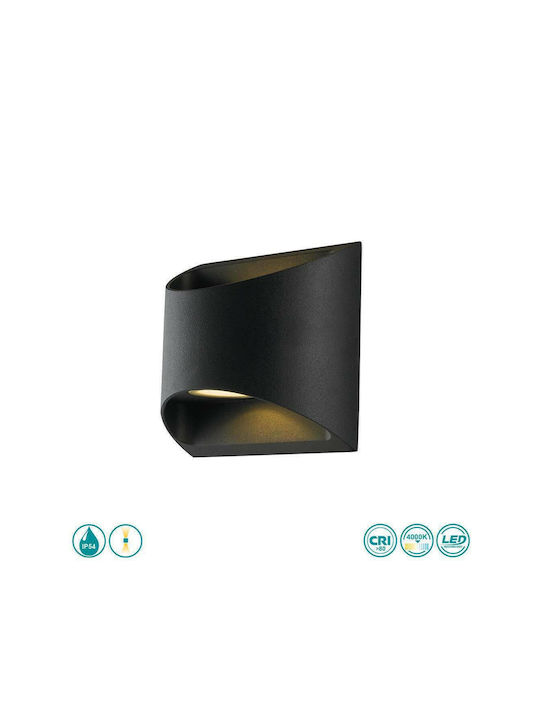Fan Europe Veyron Wall-Mounted Outdoor Ceiling Light LED IP54 7W with Natural White Light Double Beam 12.3x13x6.9εκ.