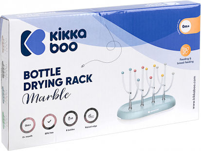 Kikka Boo Στεγνωτήρας για 8 Μπιμπερό Μπλε Marble