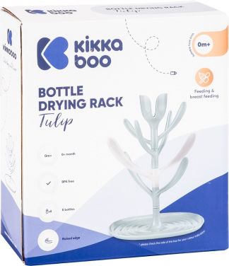 Kikka Boo Drying Rack for 8 Baby Bottles Green Tulip
