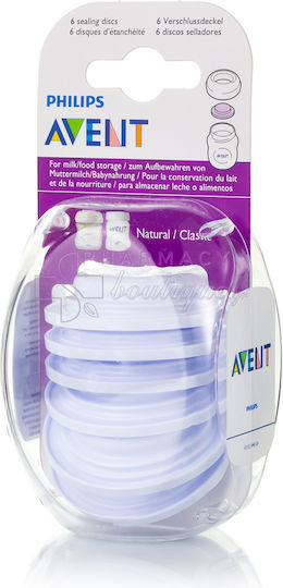 Philips Sealing Disc for Baby Bottles Whiteς 6pcs