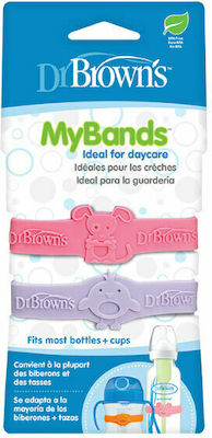 Dr. Brown's Band für Babyflaschen Pink - Purple My Bands 2Stück