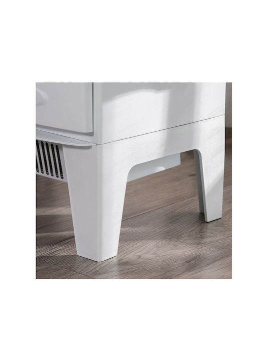 HomCom De podea Șemineu electric 1800W 39x54.8cm Alb
