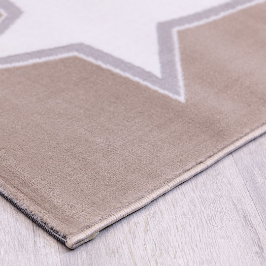 Ezzo Kids Synthetic Rug A161ACD Stars 133x190cm 6mm Beige