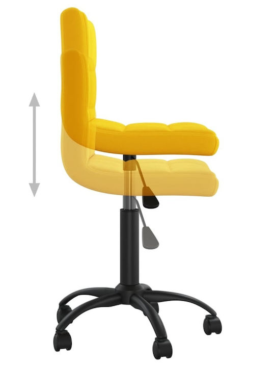 Swivel Visitor Chair with Wheels Μουσταρδί 40x47x76cm