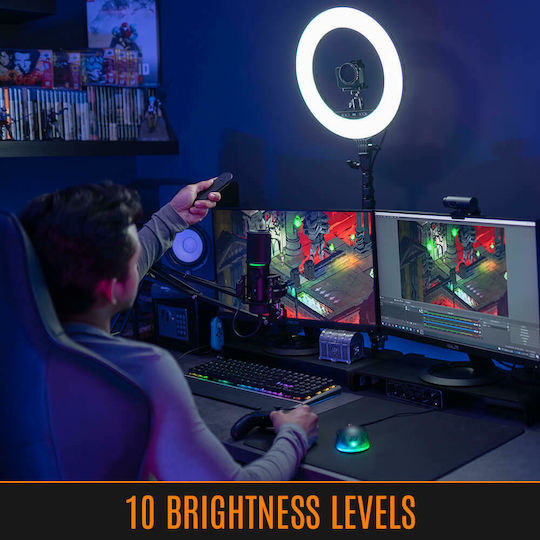 Streamplify Light 14 Ring Light 36cm 3000 - 6000K με Τρίποδο Δαπέδου και Βάση για Κινητό