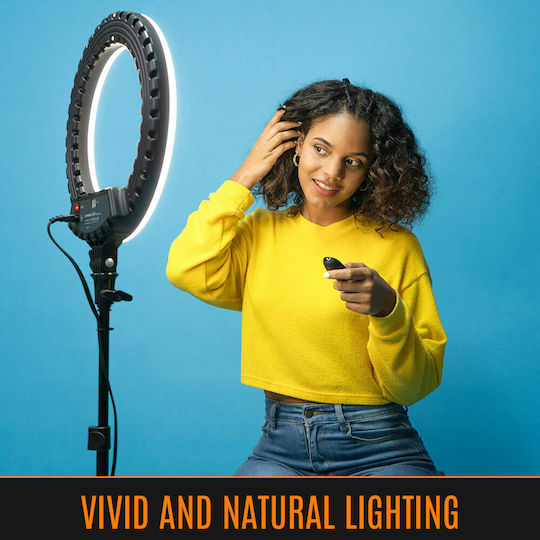 Streamplify Light 14 Ring Light 36cm 3000 - 6000K με Τρίποδο Δαπέδου και Βάση για Κινητό