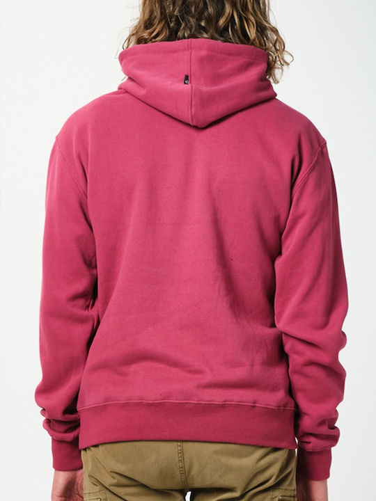 Emerson Herren Sweatshirt mit Kapuze und Taschen Berry