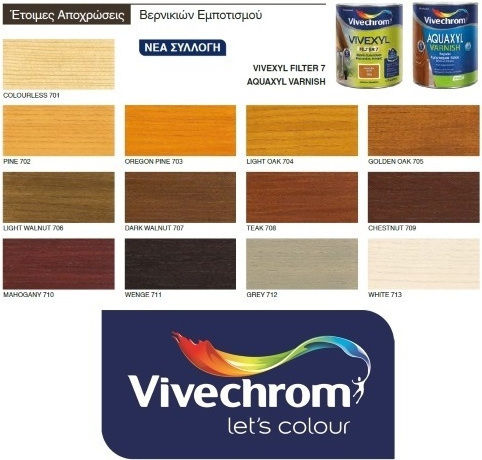Vivechrom Aquaxyl Varnish Βερνίκι Εμποτισμού Νερού 713 Λευκό Σατινέ 750ml