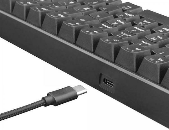 White Shark Shinobi Гейминг Механична Клавиатура 60% с Outemu Red суичове и RGB подсветка (Английски US) Черен