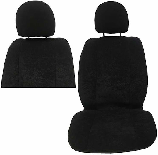 Auto Gs Car Seat Back Set 2pcs Alcantara Super Fresh Black