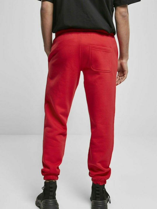 Urban Classics Men's Sweatpants with Rubber Red