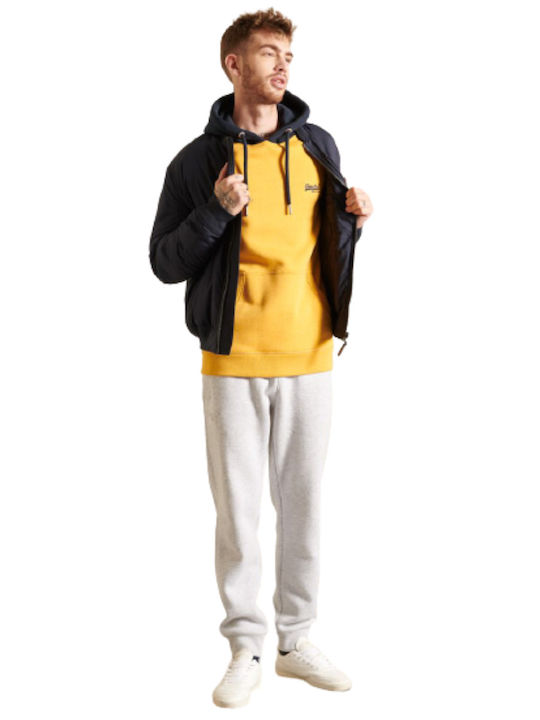Ovin Vintage Sweatshirt with Hood Yellow