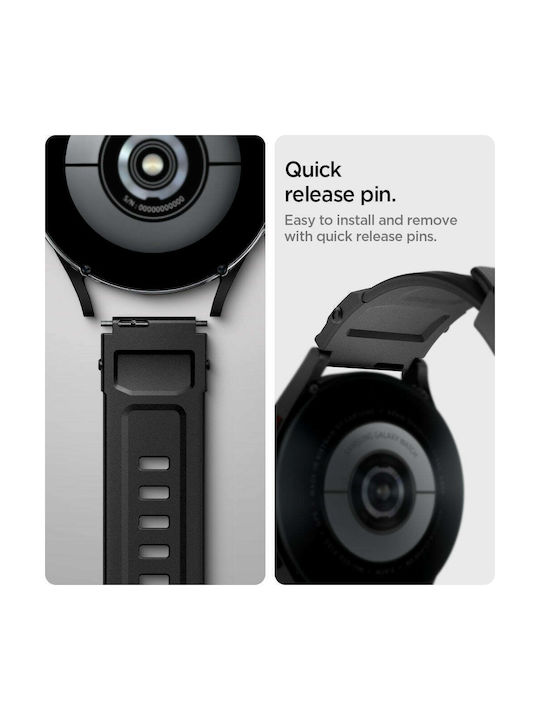 Spigen RUGGED BAND Λουράκι Σιλικόνης Μαύρο (Galaxy Watch4/5/6/7/FE/4 Classic/6 Classic/5 Pro)