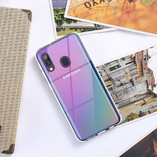 Forcell Задна корица Силикон 0.3мм Прозрачен (Galaxy A40)