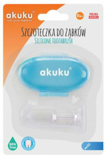 Akuku Baby Toothbrush Finger for 0m+ Blue