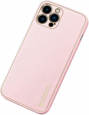 Dux Ducis Yolo Elegant Synthetic Leather Back Cover Pink (iPhone 13 Pro)