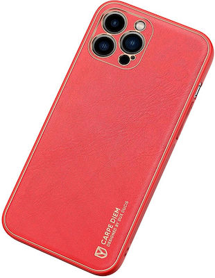 Dux Ducis Yolo Elegant Synthetic Leather Back Cover Red (iPhone 13 Pro Max)