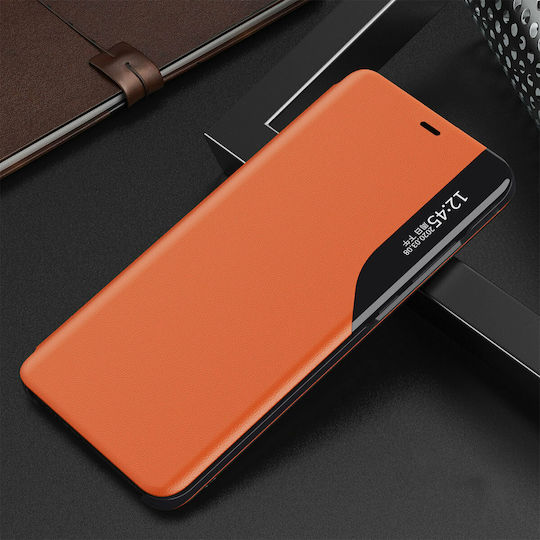 Hurtel Eco Leather View Книга Изкуствена кожа Оранжев (iPhone 13 Pro)