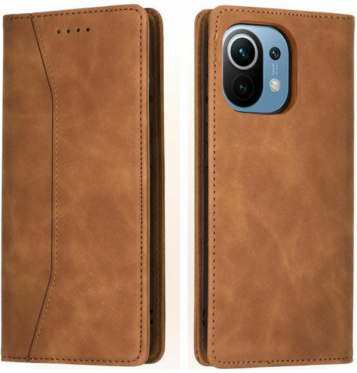 Bodycell PU Leather Wallet Synthetic Leather Brown (Xiaomi Mi 11)