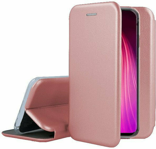 Forcell Book Δερματίνης Ροζ Χρυσό (Redmi Note 8T)